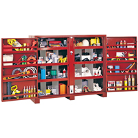 Armoire &agrave; tablettes Jobsite, Acier, 49 pi³, Rouge Sidevic Inc.
