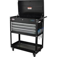 Chariot utilitaire, 4 tiroirs, 18" lo x 33" la x 39" h, Noir Sidevic Inc.