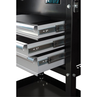 Chariot utilitaire, 4 tiroirs, 18" lo x 33" la x 39" h, Noir Sidevic Inc.