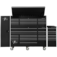 RX Series Side Cabinet, 3 Drawers, 19" W x 25" D x 61" H, Black Sidevic Inc.