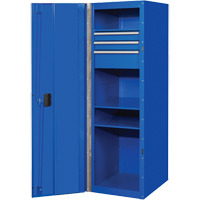 RX Series Side Cabinet, 3 Drawers, 19" W x 25" D x 61" H, Blue Sidevic Inc.