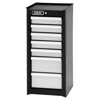 Side Rider Cabinet, 7 Drawers, 14-3/4" W x 18" D x 33.34" H, Black Sidevic Inc.