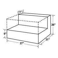 Steel Fuel Transfer Tank, Steel, 48 gal. Capacity, White Sidevic Inc.