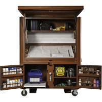 Field Office Jobsite Box, 33" W x 63" D x 80" H, Steel, Red Sidevic Inc.