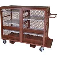 Armoire mobile en treillis, Acier, 49 pi³, Rouge Sidevic Inc.