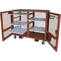Armoire mobile en treillis, Acier, 49 pi³, Rouge Sidevic Inc.