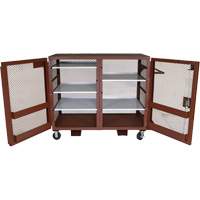 Armoire mobile en treillis, Acier, 49 pi³, Rouge Sidevic Inc.