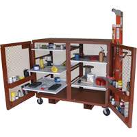 Armoire mobile en treillis, Acier, 49 pi³, Rouge Sidevic Inc.