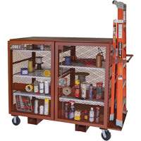 Armoire mobile en treillis, Acier, 49 pi³, Rouge Sidevic Inc.