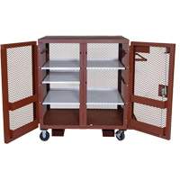 Mobile Mesh Cabinet, Steel, 37 Cubic Feet, Red Sidevic Inc.