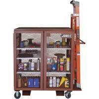 Mobile Mesh Cabinet, Steel, 37 Cubic Feet, Red Sidevic Inc.