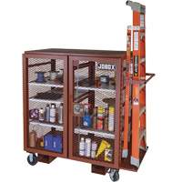 Mobile Mesh Cabinet, Steel, 37 Cubic Feet, Red Sidevic Inc.