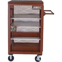Mobile Mesh Cabinet, Steel, 22 Cubic Feet, Red Sidevic Inc.