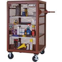 Mobile Mesh Cabinet, Steel, 22 Cubic Feet, Red Sidevic Inc.