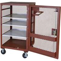 Mobile Mesh Cabinet, Steel, 22 Cubic Feet, Red Sidevic Inc.