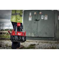 Sac ovale utilitaire, Nylon balistique, 24 pochettes, Noir/Rouge Sidevic Inc.