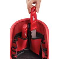 Sac ovale a&eacute;rien utilitaire, Nylon balistique, 14 pochettes, Noir/Rouge Sidevic Inc.