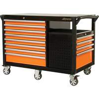 Chariot industriel, 12 tiroirs, 31-5/8" lo x 52-1/2" la x 40-1/4" h, Noir/Orange Sidevic Inc.