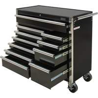 Chariot &agrave; outils industriel, 11 tiroirs, 41" la x 18-3/4" p x 39-1/3" h, Noir Sidevic Inc.