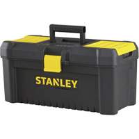 Essential&reg; Tool Box with Tray, 16" W x 8" D x 7-3/10" H, Black/Yellow Sidevic Inc.