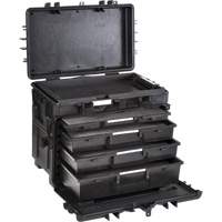 Mobile Tool Chest With Drawers, 4 Drawers, 22-4/5" W x 15" D x 18" H, Black Sidevic Inc.