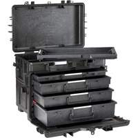 Military Mobile Tool Chest With Drawers, 4 Drawers, 22-4/5" W x 15" D x 18" H, Black Sidevic Inc.