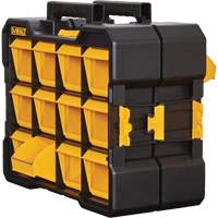 Flip-Bin Organizer, 3-7/8" W x 17-3/4" D x 13-7/8" H, Black/Yellow Sidevic Inc.