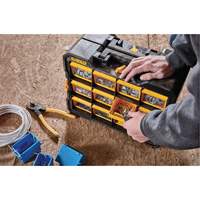Flip-Bin Organizer, 3-7/8" W x 17-3/4" D x 13-7/8" H, Black/Yellow Sidevic Inc.