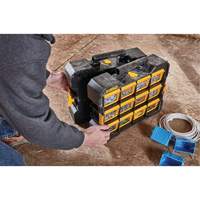 Flip-Bin Organizer, 3-7/8" W x 17-3/4" D x 13-7/8" H, Black/Yellow Sidevic Inc.