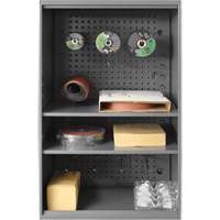Armoire d'entreposage de produits abrasifs avec panneau perfor&eacute;, Acier, 19-7/8" x 14-1/4" x 32-3/4", Gris Sidevic Inc.