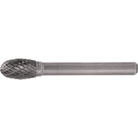 CLEVELAND Solid Carbide Burrs - Oval Shape, SE-1, 1/4" Dia., 1/4" Shank, 3/8" Depth of Cut Sidevic Inc.