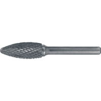 CLEVELAND Solid Carbide Burrs - Flame Shaped, 5/16" Dia., 1/4" Shank Sidevic Inc.
