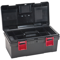 Plastic Tool Box, 17-1/2" W x 9-1/2" D x 8" H, Black Sidevic Inc.