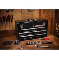 Boîte &agrave; outils portative, 20" la, 3 tiroirs, Noir Sidevic Inc.