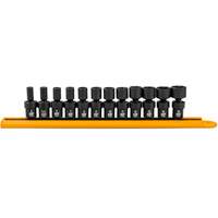 12-Piece 1/4" Drive 6 Point Universal impact Metric Flex Socket Set Sidevic Inc.