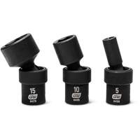 12-Piece 1/4" Drive 6 Point Universal impact Metric Flex Socket Set Sidevic Inc.