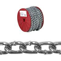 Chaîne torsad&eacute;e, Acier &agrave; faible teneur en carbone, #2 x 125' (38,1 m) l, Charge d'utilisation 310 lb (0,155 tonne) Sidevic Inc.