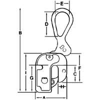 GX Structural Short Leg Plate Clamp, 2000 lbs. (1 tons), 1/16" - 3/4" Jaw Opening Sidevic Inc.