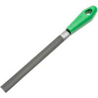 Double Cut File with Green Handle, Half Round, 8", Bastard Sidevic Inc.