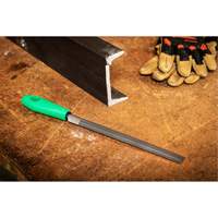 Double Cut File with Green Handle, Half Round, 8", Bastard Sidevic Inc.