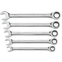 72-Tooth 12 Point Ratcheting Wrench Set, Combination, 5 Pieces, Metric Sidevic Inc.
