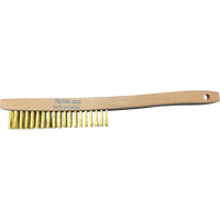Curved-Handle Scratch Brushes, Brass, 4 x 19 Wire Rows, 14" Long Sidevic Inc.