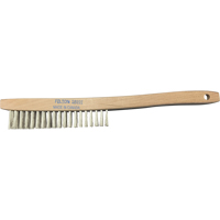 Curved-Handle Scratch Brushes, Stainless Steel, 4 x 19 Wire Rows, 14" Long Sidevic Inc.