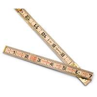 Red End&reg; Oversized Brick Mason Rule, 6' L, Wood, 1/16" Graduations Sidevic Inc.