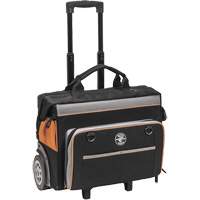 Tradesman Pro Rolling Tool Bag, Ballistic Polyester, 24 Pockets, Black/Orange Sidevic Inc.