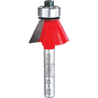 Router Bit - Chamfer Bit, 15/16" Dia., 1/4" Shank Sidevic Inc.