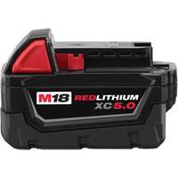 Bloc-piles &agrave; capacit&eacute; &eacute;tendue M18 Redlithium XC5.0 , Lithium-ion, 18 V, 5 A Sidevic Inc.