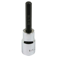 Bit Socket, Hex, 5/16" x 3-1/4" L, 1/2" Square Drive Drive Sidevic Inc.