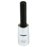 Bit Socket, Hex, 10 mm x 81 mm L, 1/2" Square Drive Drive Sidevic Inc.