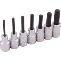 Hex Head Socket Set, Hex, 3/8" Drive, 7 Pcs Sidevic Inc.